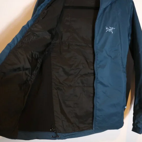 Arc'teryx Womens Atom Hoody Jacket Small Midnight Frost Blue Lightweight Hiking - Picture 9 of 10